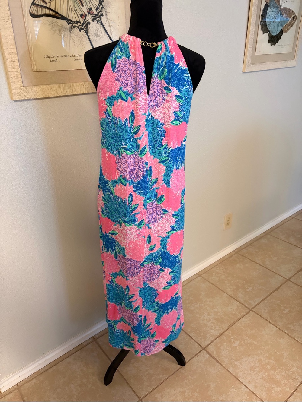 Lilly Pulitzer Chain Halter Maxi Dress XS NWOT - Picture 3 of 5